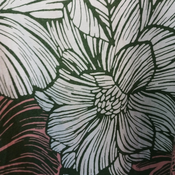 Talbots 2X Tunic Top Tropical Floral Embroidered Pima Cotton Modal Resortwear - Picture 5 of 12